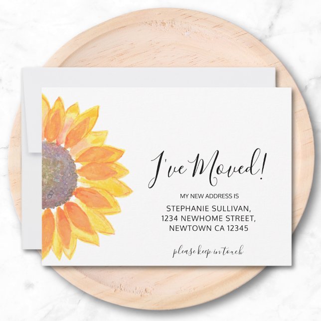  I've Moved  Sunflower Announcement Card (Creator Uploaded)