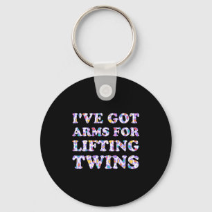 Ive New Got Arms Lifting Twins Mom Key Ring