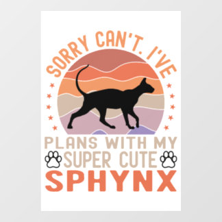 I've plans with my Sphynx cat