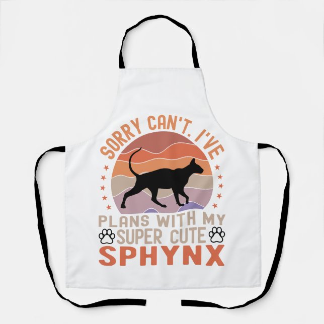 I've plans with my Sphynx cat Apron (Front)