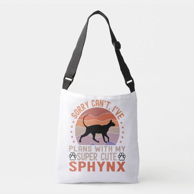 I've plans with my Sphynx cat Crossbody Bag (Front)