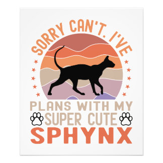 I've plans with my Sphynx cat Photo Print