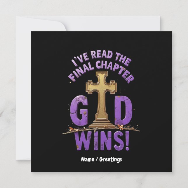 I've Read the Final Chapter—God Wins | Christian-I Invitation (Front)