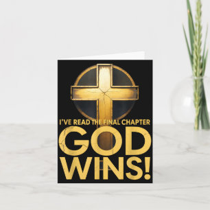 I've Read The Final Chapter God Wins Cross Christi Card