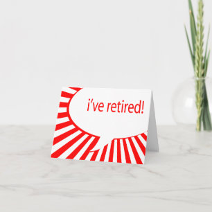 i've retired! (comic bubble) card