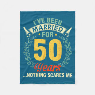 I've Shirt Husband Wife Married 50 Nothing Fleece Blanket