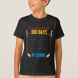 I've Skated Through 100 Days Of School Hockey Stud T-Shirt
