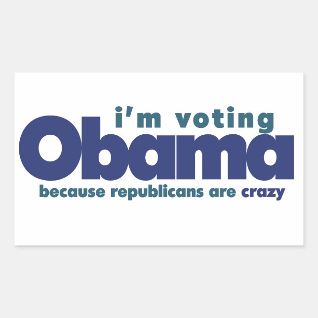 I've voting OBAMA Rectangular Sticker (Front)