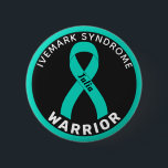 Ivemark Syndrome Warrior Ribbon Black Button<br><div class="desc">Ivemark Syndrome Warrior Ribbon Black Button for awareness and support for people with ivemark syndrome.</div>