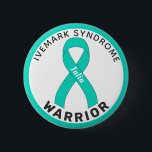Ivemark Syndrome Warrior Ribbon White Button<br><div class="desc">Ivemark Syndrome Warrior Ribbon White Button for awareness and support for people with ivemark syndrome.</div>