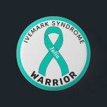 Ivemark Syndrome Warrior Ribbon White Button<br><div class="desc">Ivemark Syndrome Warrior Ribbon White Button for awareness and support for people with ivemark syndrome.</div>