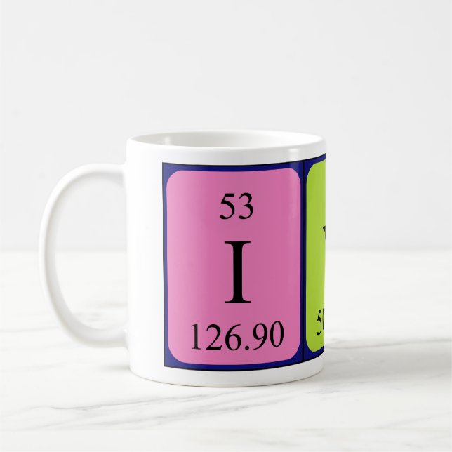Iver periodic table name mug (Left)