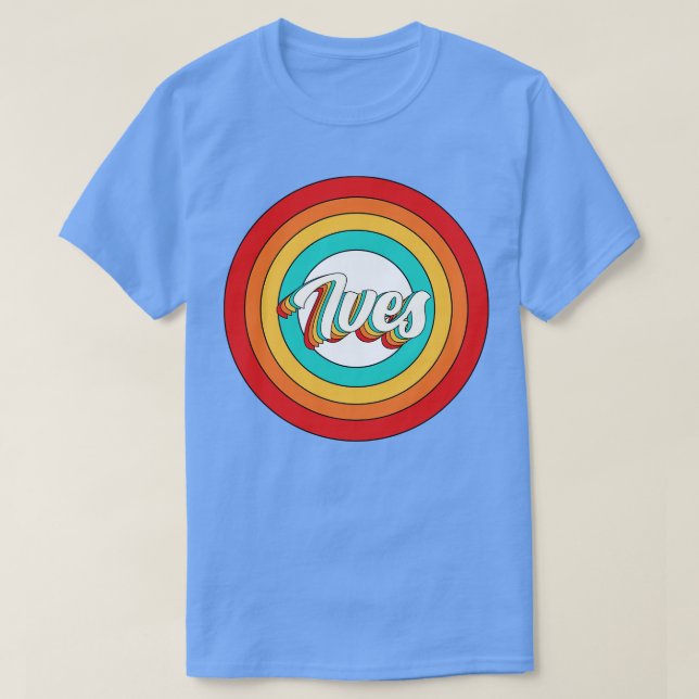 Ives Name Shirt Vintage Ives Circle (Design Front)