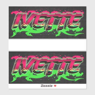 Ivette First Name Graffiti Sticker