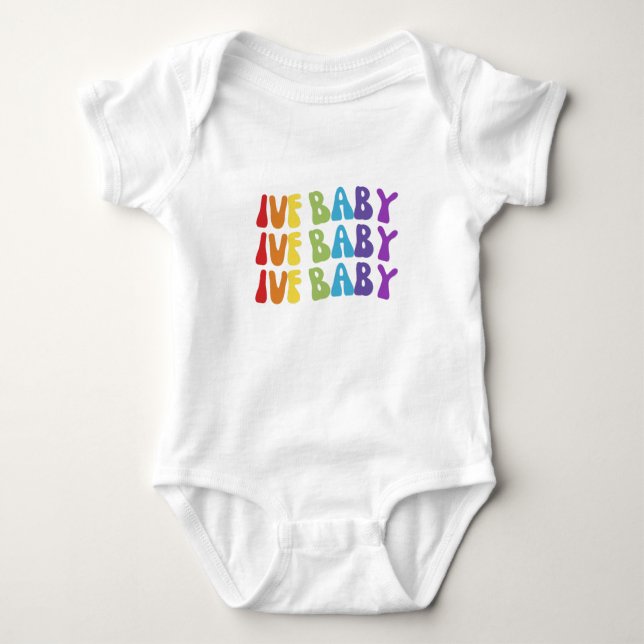 IVF BABY Infertility Awareness and Support Baby Bodysuit (Front)