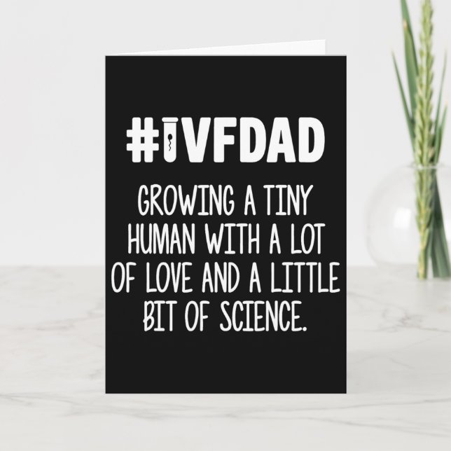 Ivf Gift Warrior Dad Love Transfer Day Infertility Card (Front)