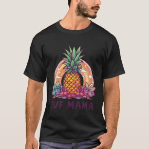 Ivf Mama Eapple Rainbow Ivf Mum Fertility Surrogat T-Shirt