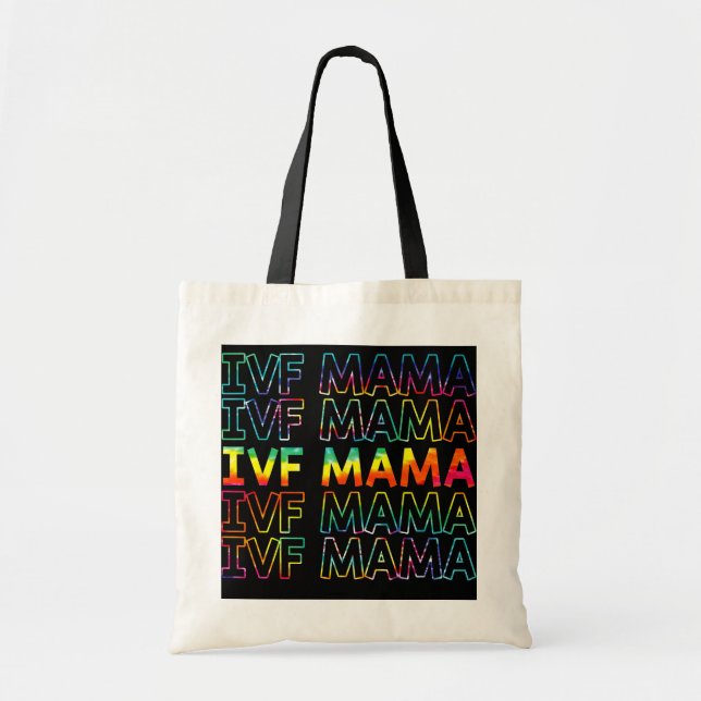IVF Mama Tie Dye Transfer Day Embryo Transfer IVF Tote Bag (Front)