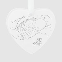 IVF Miracle Baby Simple White Ornament 