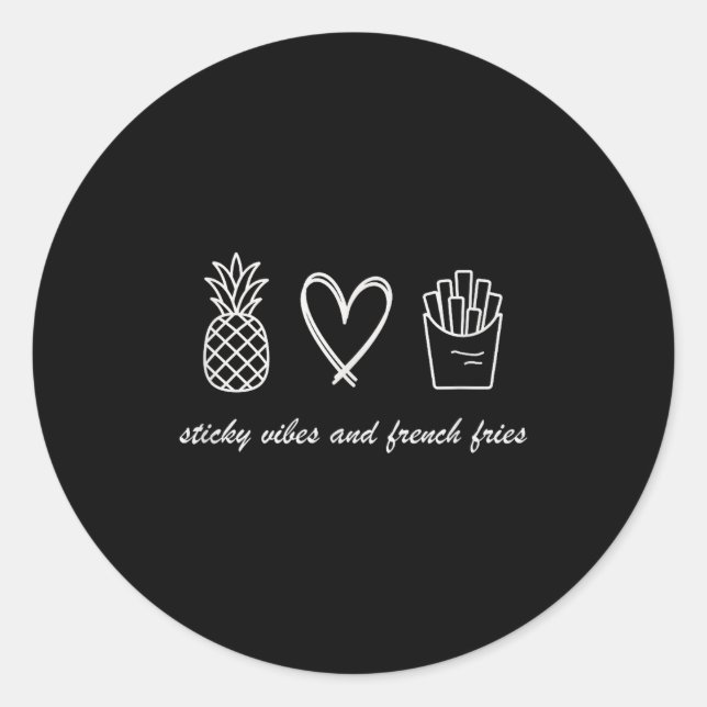 Ivf Mom Pregnancy Transfer Day Sticky Vibes &amp;  Classic Round Sticker (Front)