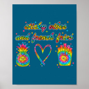 Ivf Mom Tie Dye Transfer Day Sticky Vibes &amp; Fr Poster