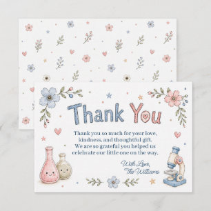 IVF Science Baby Shower Thank You Card 