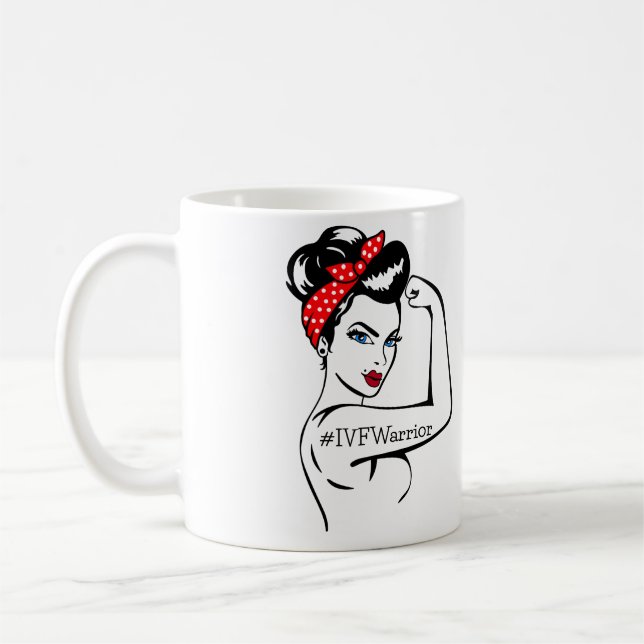IVF Warrior Rosie the Riveter Mug (Left)