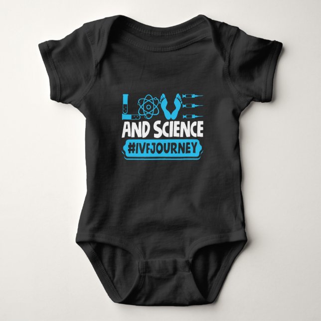 IVF Warrior Science Transfer Day Infertility Baby Bodysuit (Front)