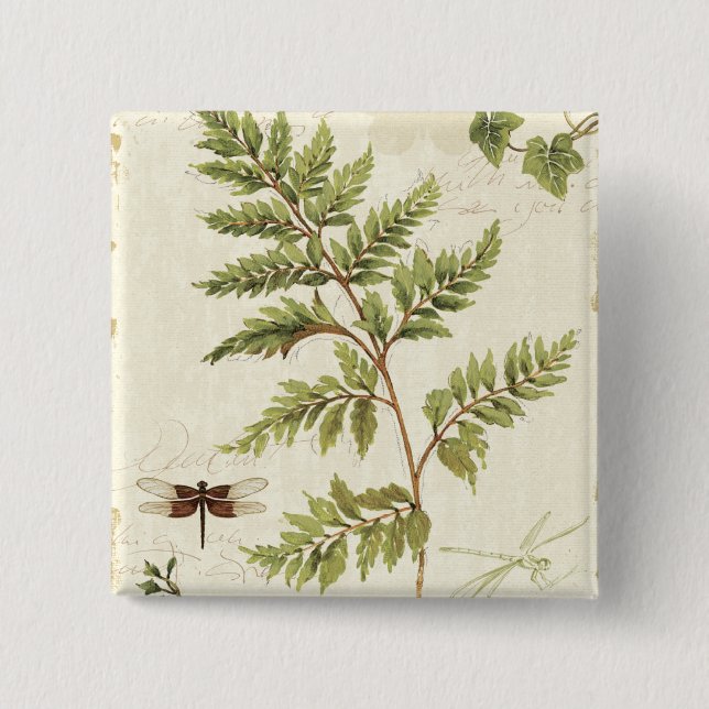 Ivies and Ferns 15 Cm Square Badge (Front)