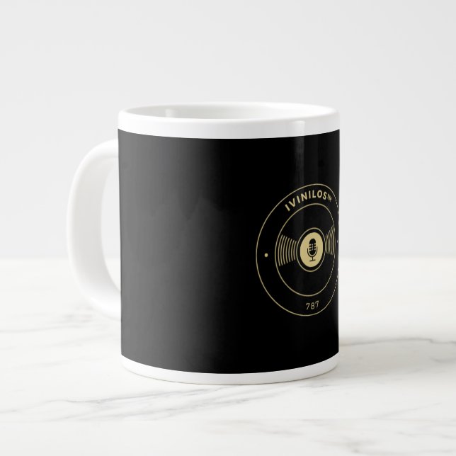  iVINILOS™ TAZA 04 Large Coffee Mug (Front Left)