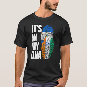 Ivorian And Nicaraguan Mix Dna Flag Heritage T-Shirt