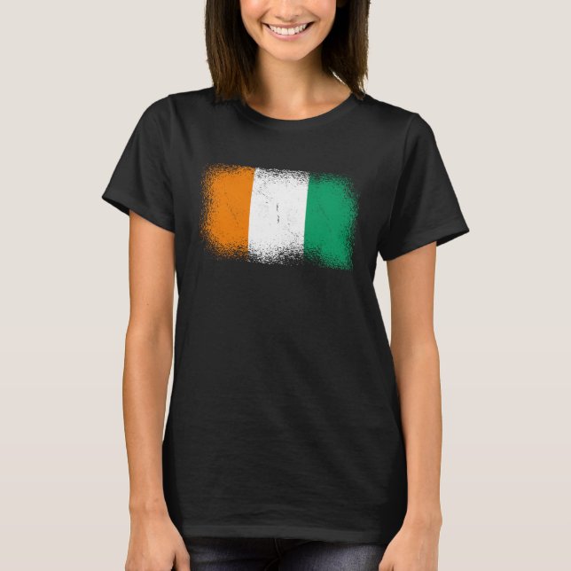 Ivorian Flag Ivory Coast  2 T-Shirt (Front)