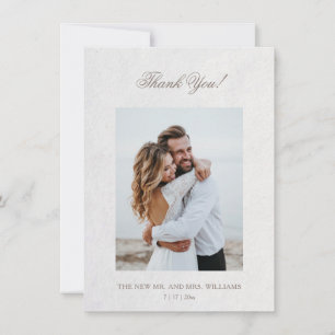 Ivory 3D Wildflowers Roses Thank You Card