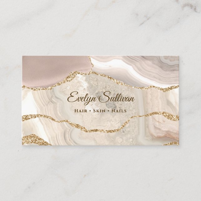Ivory agate business card (Front)