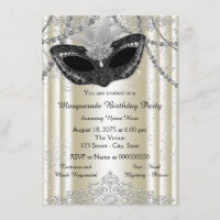 Ivory and Black Pearl Masquerade Party