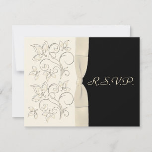 Ivory and Black R.S.V.P. Card Alternate