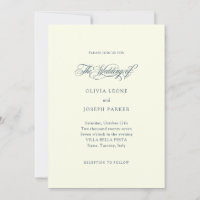 Ivory and Dark Blue | Minimalist Italian Wedding