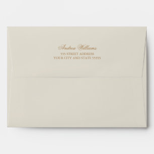 Ivory and Faux Bronze Envelope