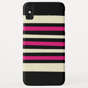 Ivory and Hot Pink Stripes Cool Simple Pattern Case-Mate iPhone Case