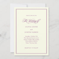 Ivory and Plum | Classic Italian Elegance Wedding