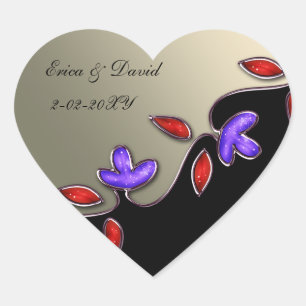 ivory and red floral envelopes seals