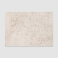 Ivory and White Vintage Damask