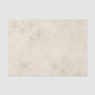 Ivory and White Vintage Damask Tissue Paper