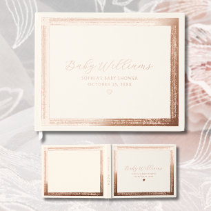 Ivory Baby Shower Guest Book Real Foil Guestbooks