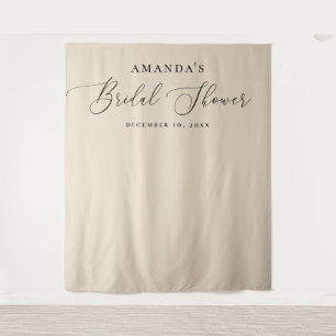 Ivory backdrop. Elegant Bridal shower background Tapestry