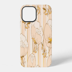 Ivory Beige: Luxury Floral Pattern. iPhone 12 Case
