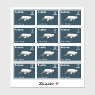 Ivory Beluga - Alaska Postage Sticker