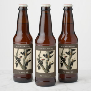 Ivory-billed Woodpecker Audubon's Birds of America Beer Bottle Label
