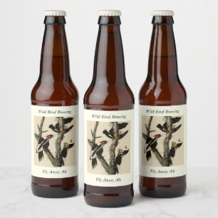 Ivory-billed Woodpecker Audubon's Birds of America Beer Bottle Label