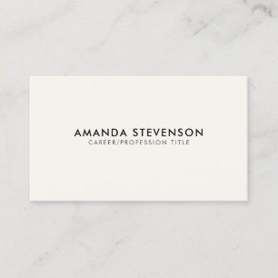 Ivory/Black simple elegant Business Card